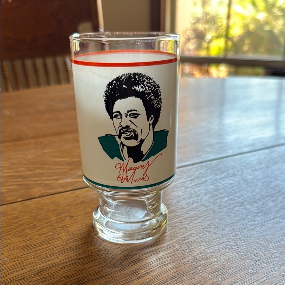 Vintage Glass with Red and Green Accents